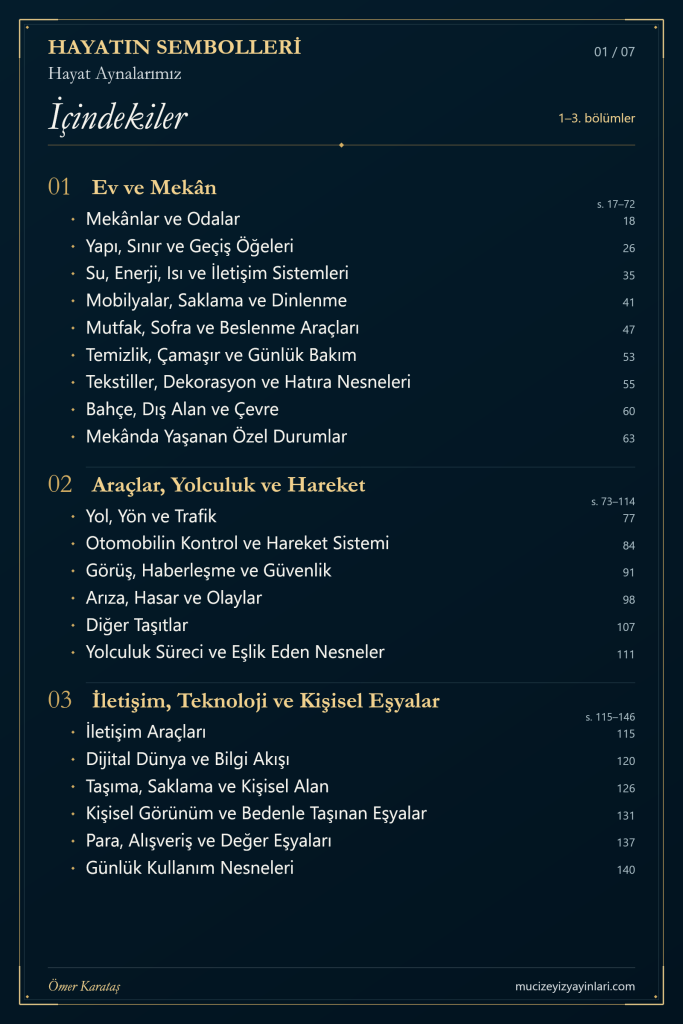 Hayatın Sembolleri: Ev ve Mekân; Araçlar, Yolculuk ve Hareket; İletişim, Teknoloji ve Kişisel Eşyalar